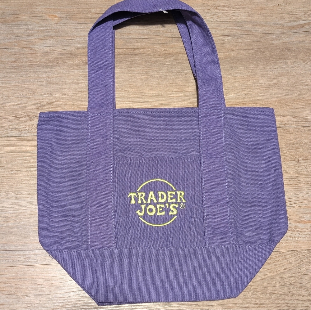 NEW Trader Joe's Mini Tote Bag in Purple